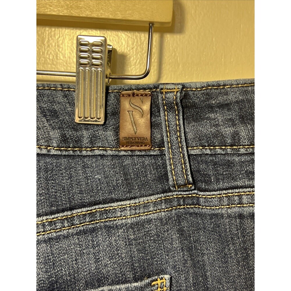 Simply Vera Vera Wang Jeans Women's Size 16WS Bootcut D Rise Denim 29” Inseam - Picture 3 of 6